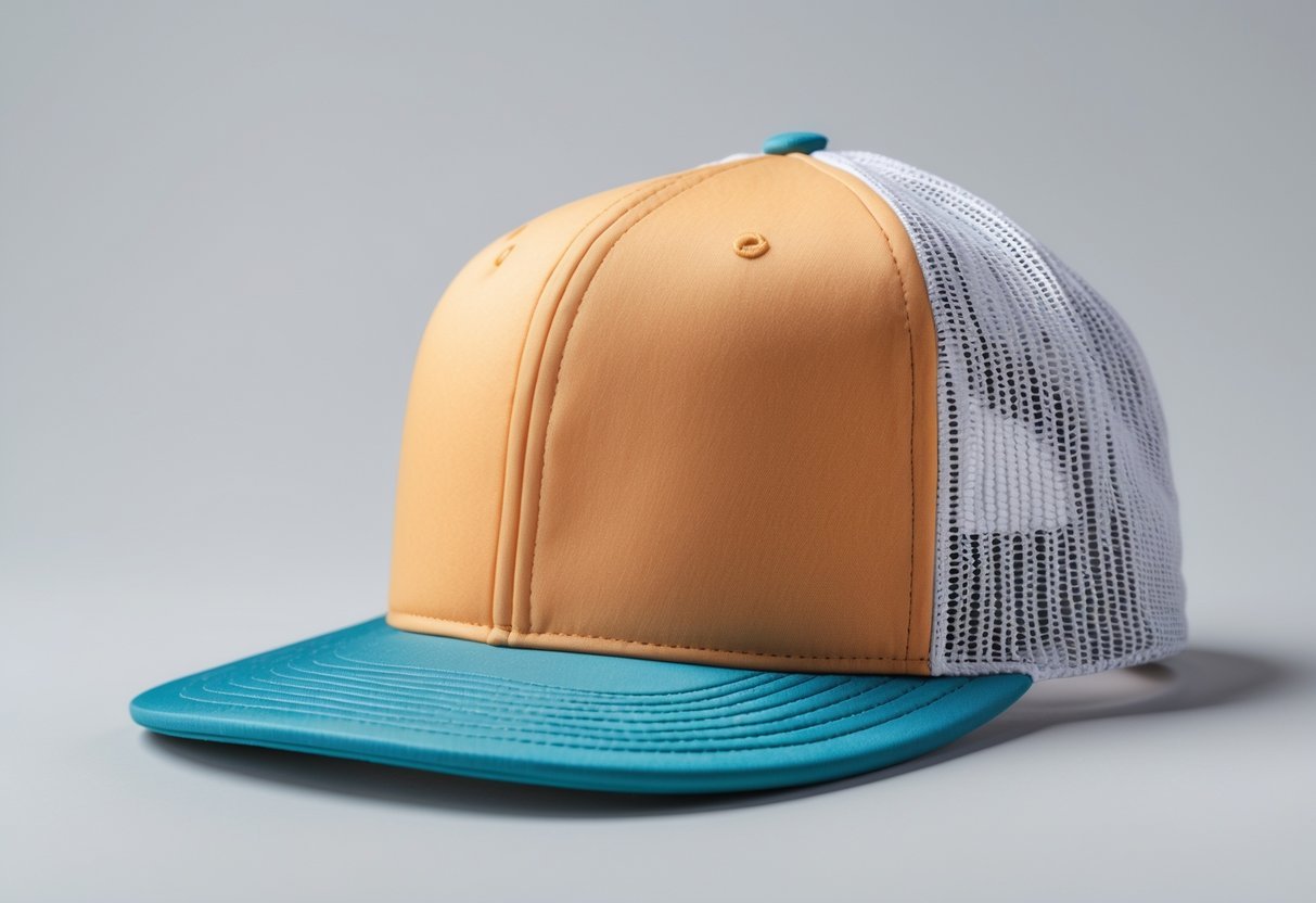 A single trucker hat with a foam front and mesh back displayed on a plain background.