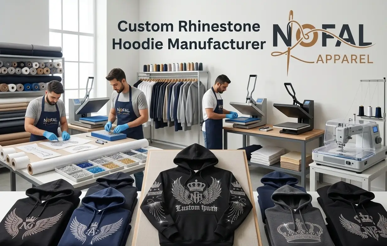Custom Rhinestone Hoodie Manufacturer