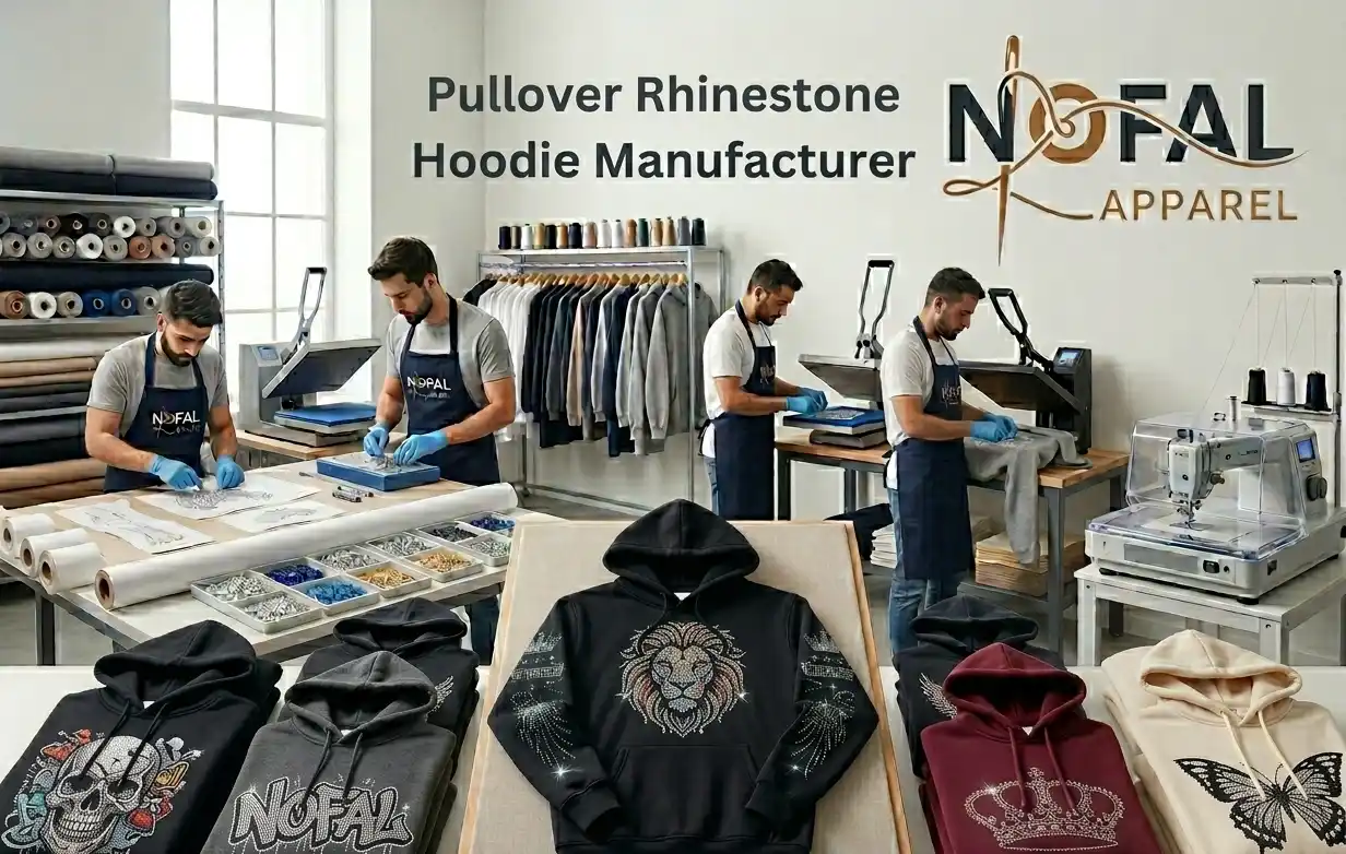 Pullover Rhinestone Hoodie Manufacturer