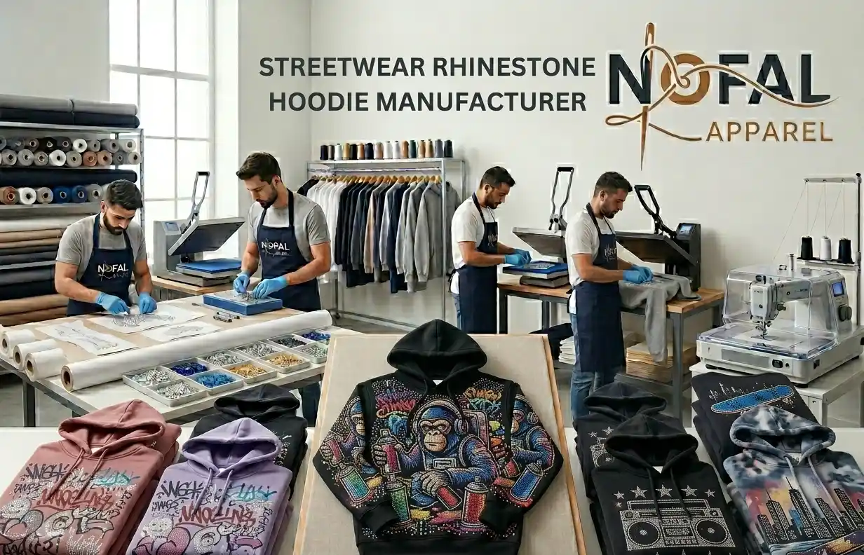 Streetwear Rhinestone Hoodie Manufacturer