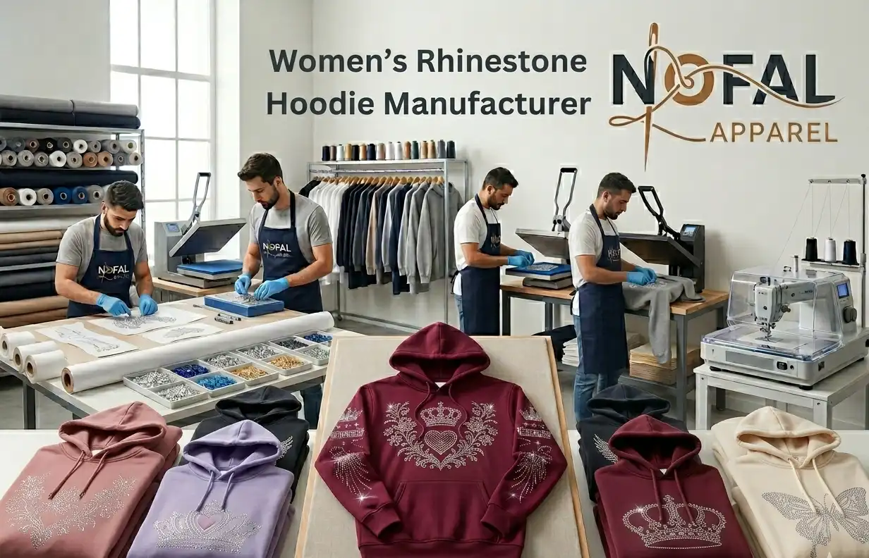 Women’s Rhinestone Hoodie Manufacturer
